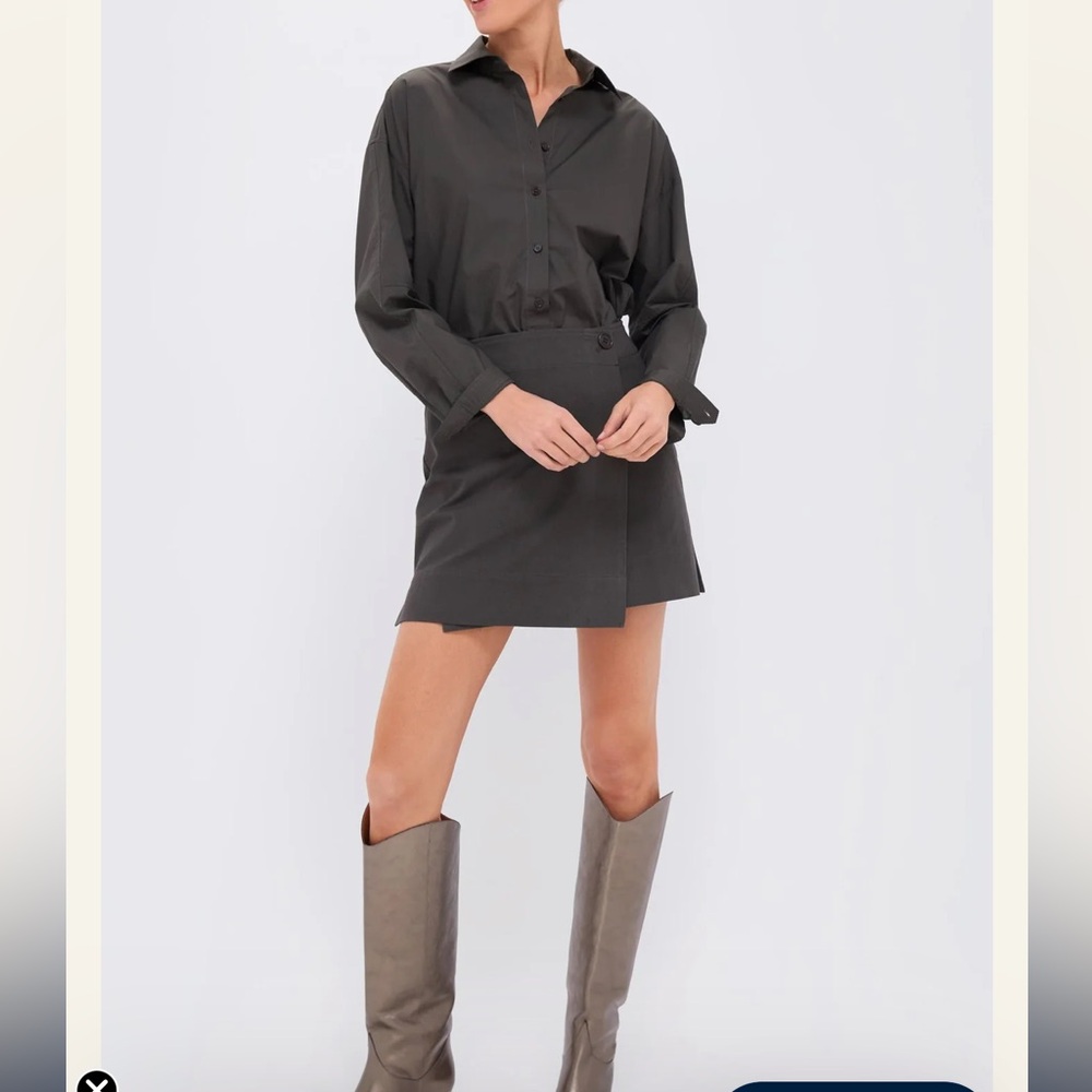 Apiece Apart Olive Green Shirt Dress